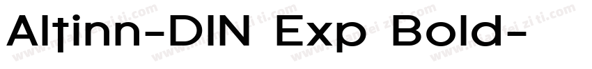 Altinn-DIN Exp Bold字体转换
